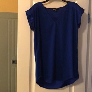 Express short sleeve satin top